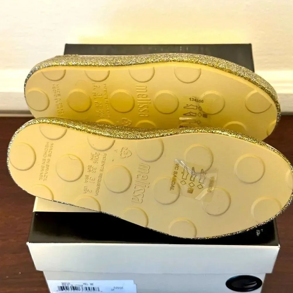 Mini Melissa Girls Mel be Fashion cushioned insole super comfy Sneaker Sz 3 new
